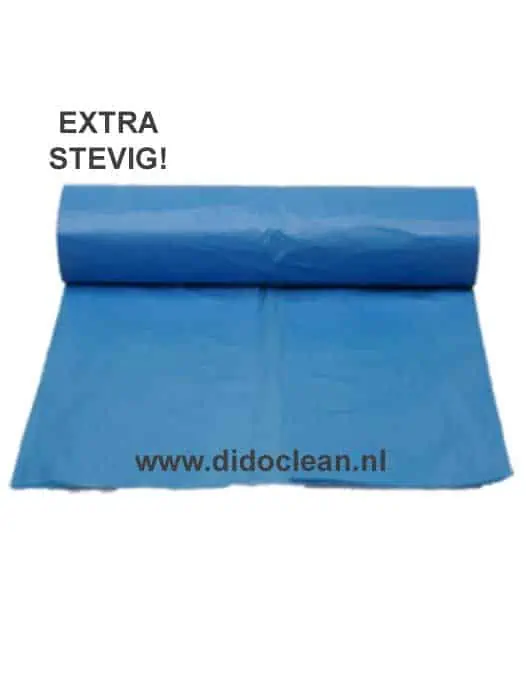 Afvalzakken 80 x 110 Blauw <b>Extra stevig</b> T60 LDPE - Afbeelding 2