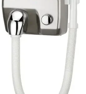 Mediclinics Haardroger drukknop RVS look met slang