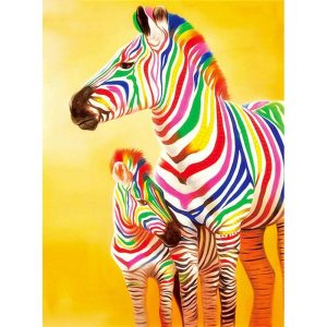 Kleurrijke zebra's